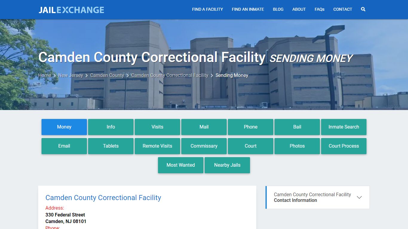 Camden County Correctional Facility Sending Money - Jail Exchange